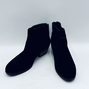 Skechers Women's Size 8.5 Black Suede Boot / Bootie with Block Heel